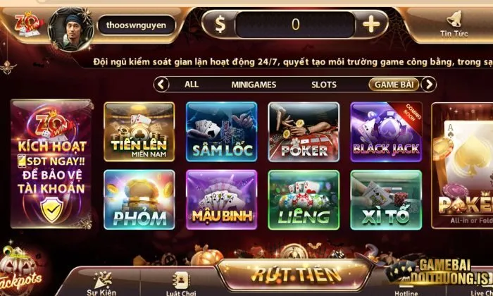 Trải nghiệm chơi bài an toàn tại Zowin