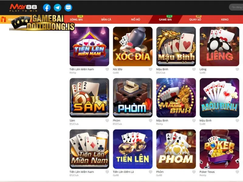 Game bài đổi thưởng May88 - Chơi là thắng