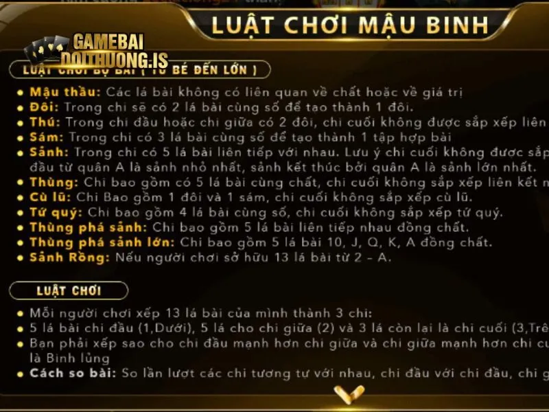 Mậu binh V8 sở hữu giao diện đẹp mắt