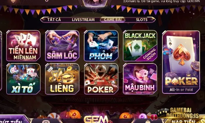 Hướng dẫn tham gia Sâm Lốc tại GemWin