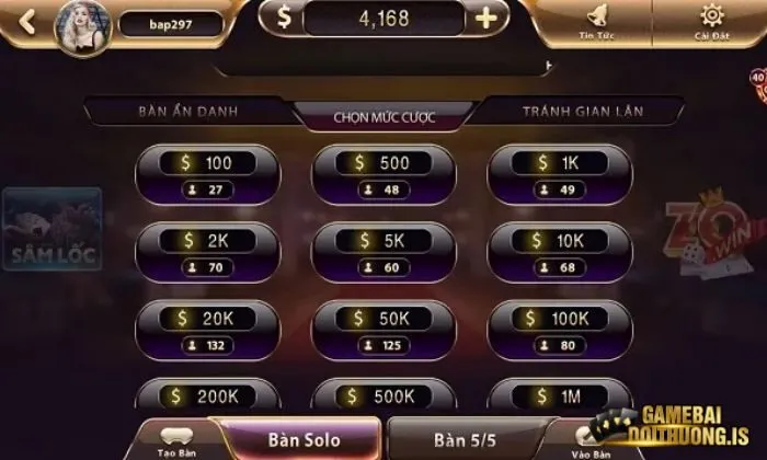 Hướng dẫn các bước tham gia chơi sâm lốc tại nhà cái Zowin