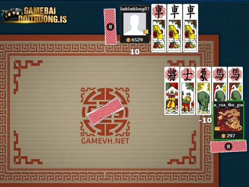 Sắp xếp các lá bài trong ván cược 